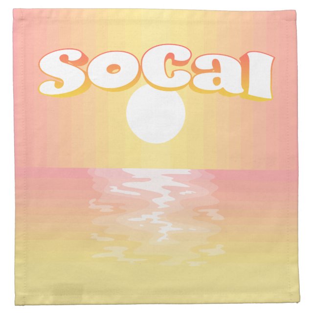 SoCal Sunset Cloth Napkin (Front)