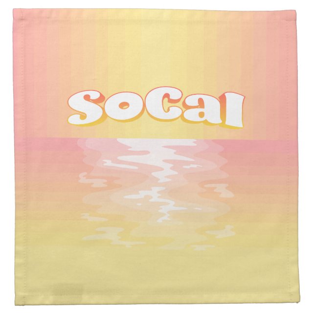 SoCal Sunset Cloth Napkin (Front)