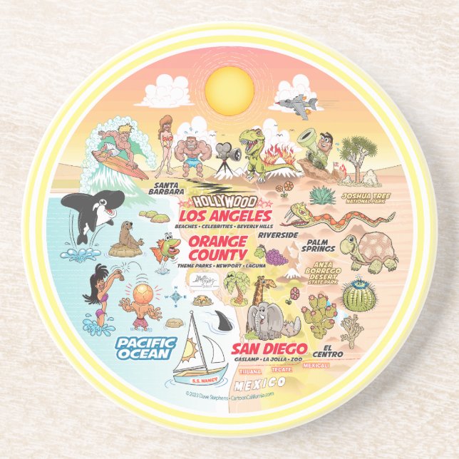 SoCal Sunset Coaster (Front)