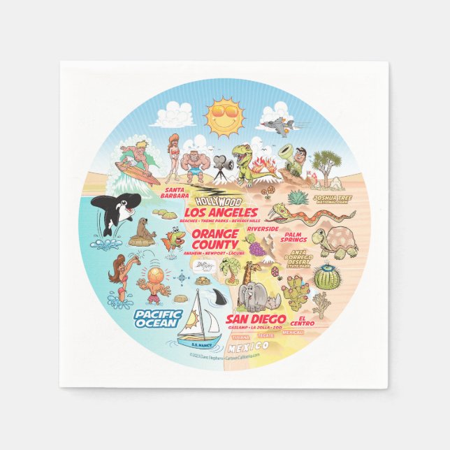 SoCal Sunset Napkins (Front)