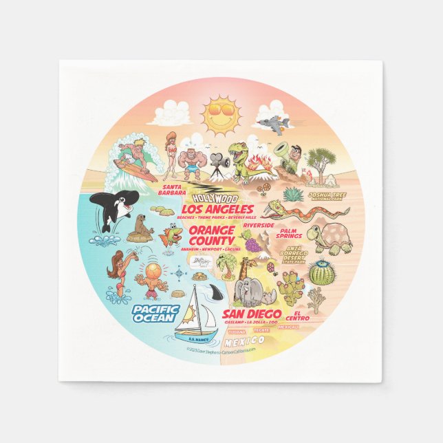 SoCal Sunset Napkins (Front)