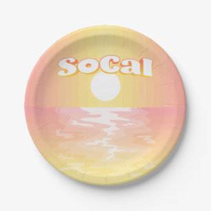 SoCal Sunset Paper Plates