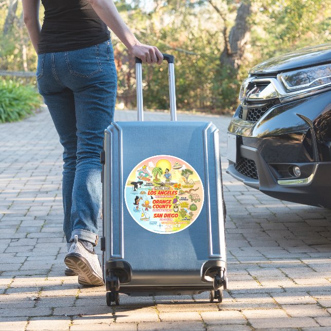 SoCal Sunset Sticker (Suitcase Insitu)