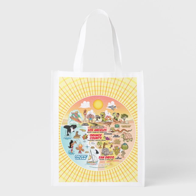 SoCal Sunshine Grocery Bag (Front)