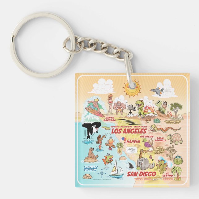 Socal Sunshine Keychain (Front)