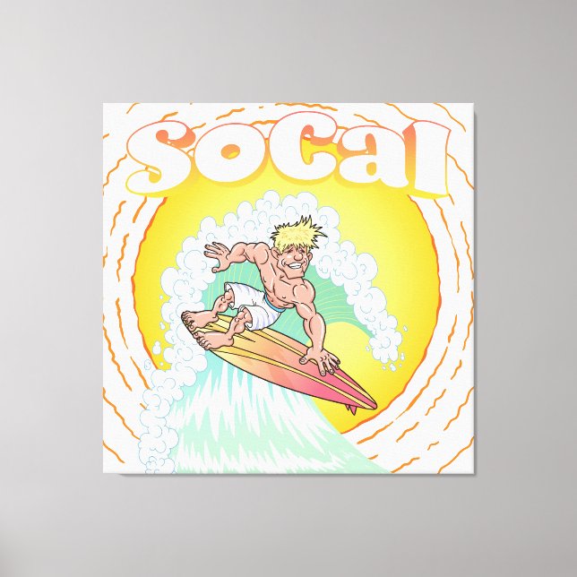 SoCal Surfer Canvas Print (Front)