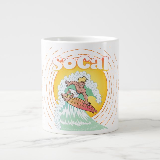 SoCal Surfer Giant Coffee Mug (Front)