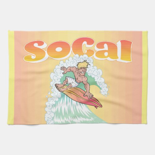 SoCal Surfer Kitchen Towel