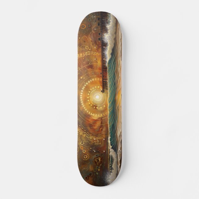 Socal Swirl: The Sunset Pier  Skateboard (Front)
