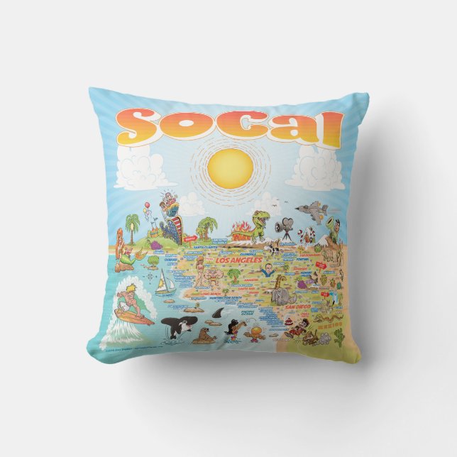SoCal Throw Pillow (Front)
