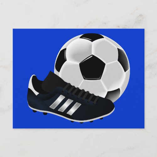 soccer_155947 soccer football football boot ball s postcard