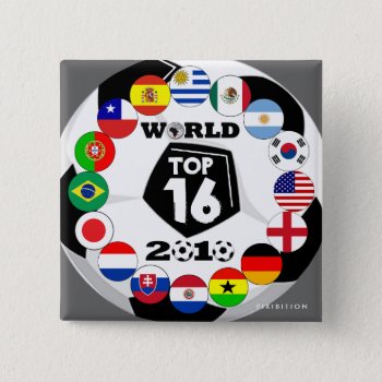 Soccer 16 Flags Button World Cup by pixibition at Zazzle