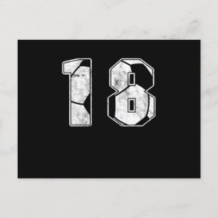 Soccer 18 th Birthday Celebration Sports Gift Postcard