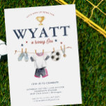 Soccer 1st Birthday | Futbol Football Birthday Invitation<br><div class="desc">Put your game face on and celebrate with our soccer birthday party invitation. Whether it’s cheering on their favorite team, or playing the game, soccer fans love getting involved in the sport in as many ways as they can. If you or someone you know is a huge soccer fan, consider...</div>