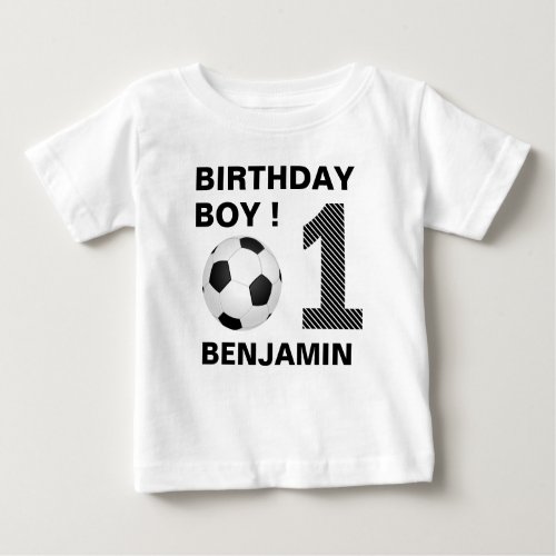 Soccer 1st Birthday Party Baby T_Shirt