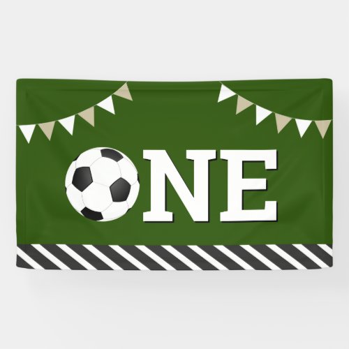 Soccer 1st Birthday Party Banner