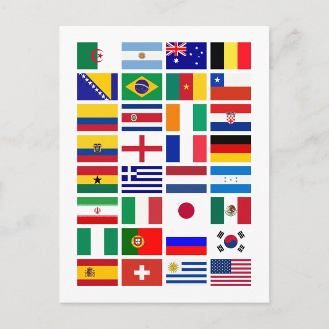 SOCCER 2014 emblem pattern Postcard (Front)