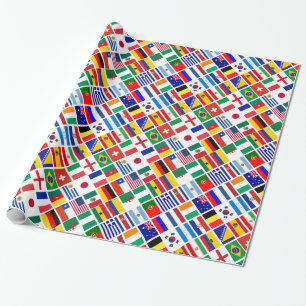 SOCCER 2014 emblem pattern Wrapping Paper