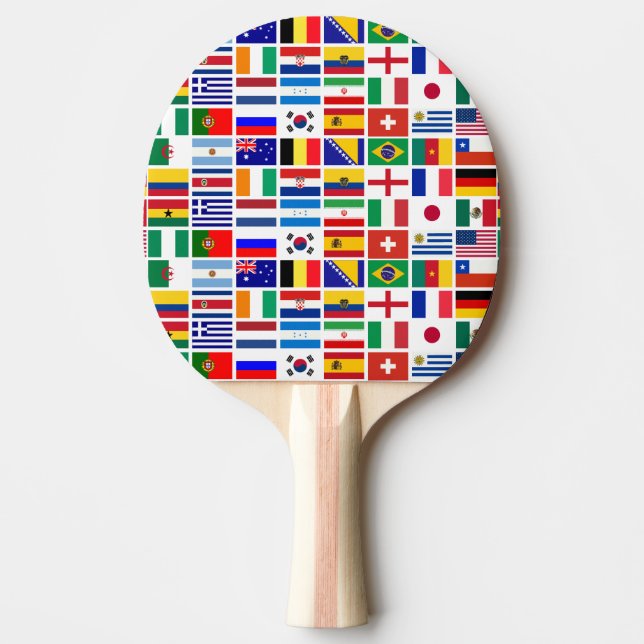 SOCCER 2014 flags pattern Ping-Pong Paddle (Front)