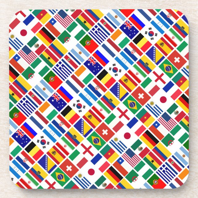 SOCCER 2014 pattern Drink Coaster (Front)