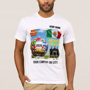 Soccer 2026 futbol Mexico Custom kids Name country T-Shirt