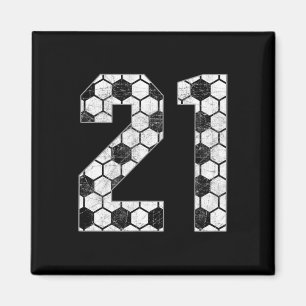 Soccer #21 Love Soccer Mom Favorite Player Jersey Magnet