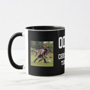 Soccer 2 photo collage team name mug
