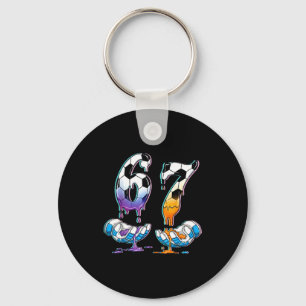 Soccer 67 Hands 6 7 Meme 6-7 Boys Teens Kids Dripp Keychain