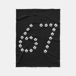 Soccer 67 Number Graphic _ Sports Jersey Six Seven Fleece Blanket