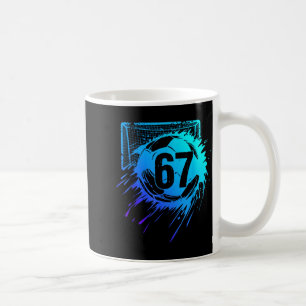 Soccer 67 Six Seven Cool Number Funny Football Mem Coffee Mug