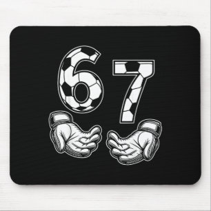 Soccer 67 Six Seven Costume Soccer Lovers Mouse Pad