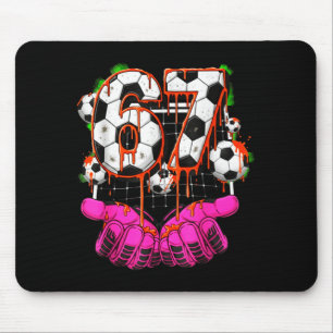 Soccer 67 Six Seven Funny Gen Alpha Meme Drip Boys Mouse Pad