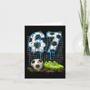 Soccer 67 six seven funny gen alpha meme drip  card