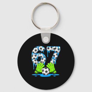 Soccer 67 Six Seven Gen Alpha Meme Drip 67 Ice Cre Keychain