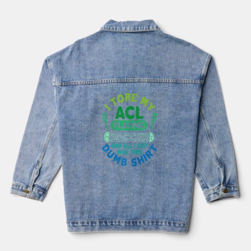 Soccer Acl Knee Injury  Therapy  Denim Jacket