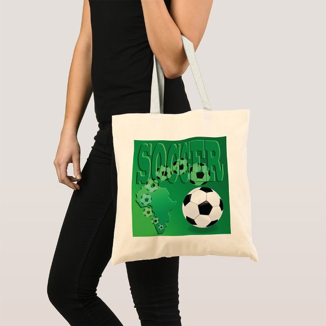 Soccer Africa Bold Green Football Tote Bag (Creator Uploaded)