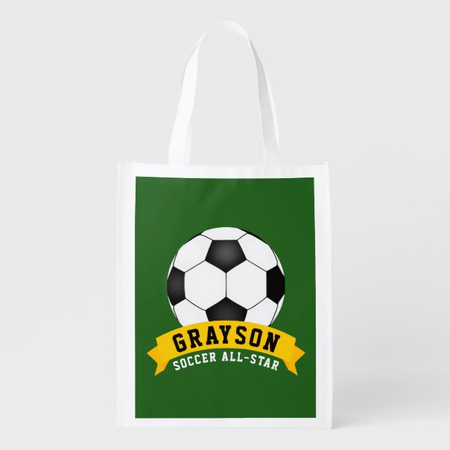 Soccer All-Star Grocery Bag (Front)