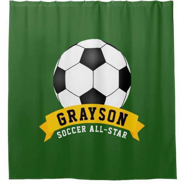 Soccer All-Star Shower Curtain (Front)