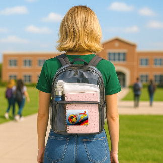 Soccer and Football Dynamics Clear Backpack