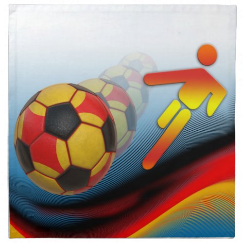 Soccer and Football Dynamics Cloth Napkin