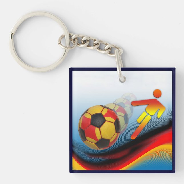 Soccer and Football Dynamics Keychain (Front)