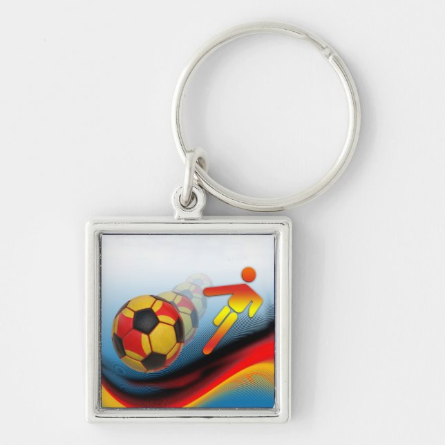 Soccer and Football Dynamics Keychain (Front)