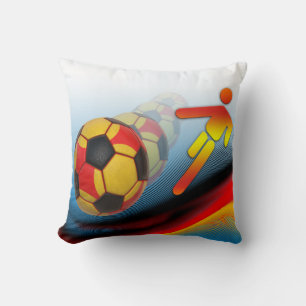 Soccer and Football Dynamics Throw Pillow