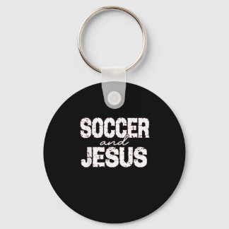 Soccer And Jesus Christian Sayings Bible Keychain
