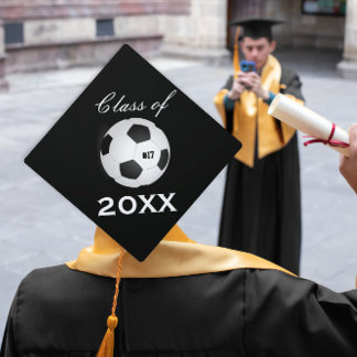 Soccer Any Custom Color Class of Year Graduation Cap Topper