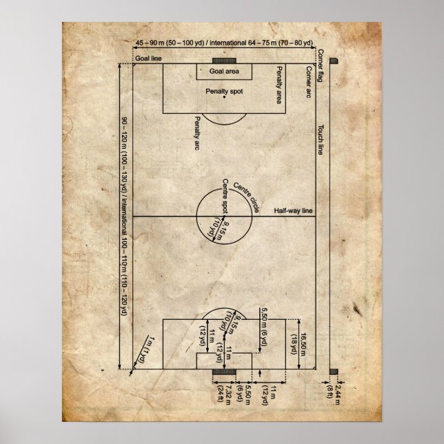 Soccer Art Patent Poster (Front)