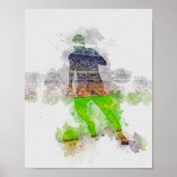 Soccer Art Poster by BlackOwlDesign at Zazzle