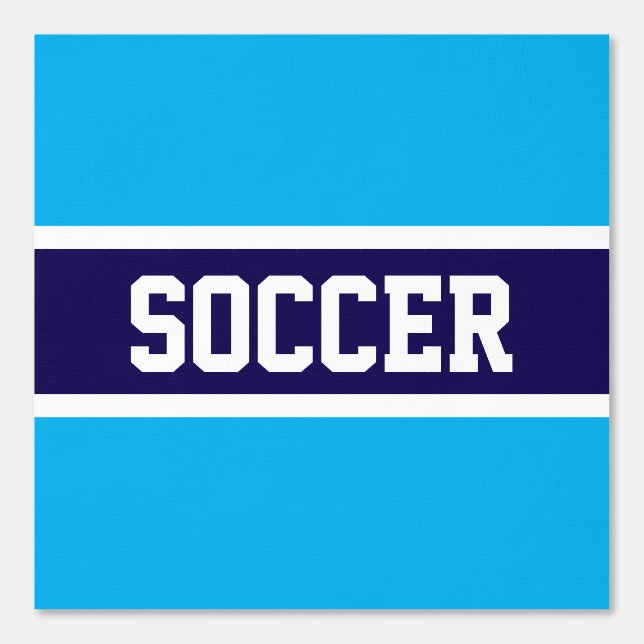SOCCER Athletic Navy Azure Blue White Stripes Wallpaper (Front)