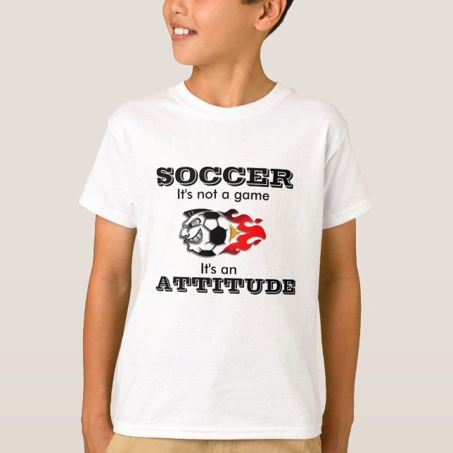 Soccer Attitude T-Shirt for Kids (Front)