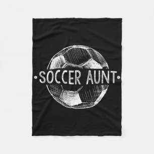 Soccer Aunt Family Matching Team Player Gift Sport Fleece Blanket